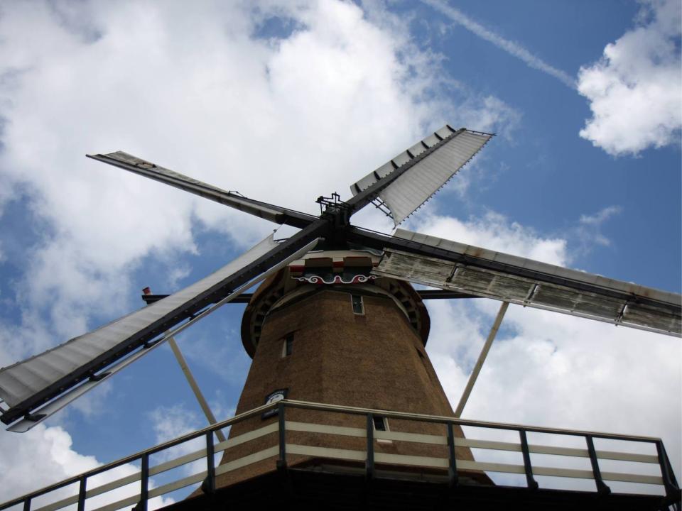 onderaanzicht van Molen ‘t Roode Hert